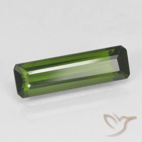 1.27 ct Green Tourmaline Stone, Natural Tourmaline in Octagon Step Cut Shape for Sale