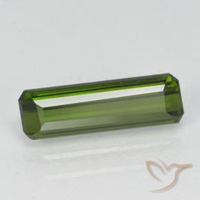 1.34 ct Green Tourmaline Stone, Natural Tourmaline in Octagon Step Cut Shape for Sale