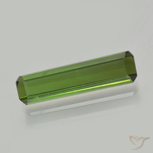 1.60ct Natural Deep Green Tourmaline, Emerald Cut, VVS-VS