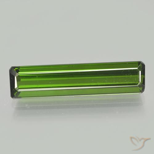 2.27ct Natural Earthy Green Tourmaline, Emerald Cut, VVS-VS