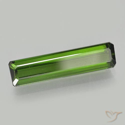 2.27 ct Green Tourmaline Stone, Natural Tourmaline in Octagon Step Cut Shape for Sale