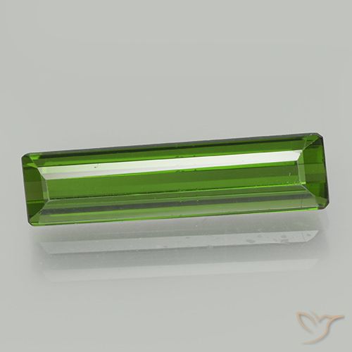 1.93ct Natural Dark Green Tourmaline, Emerald Cut, VVS-VS