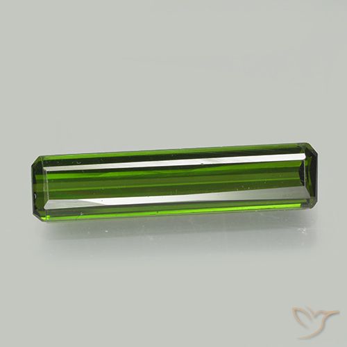 2.22ct Natural Earthy Green Tourmaline, Emerald Cut, VVS-VS
