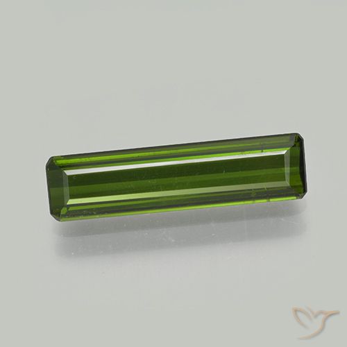 1.74ct Natural Earthy Green Tourmaline, Emerald Cut, VVS-VS