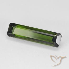 1.57 ct Green Tourmaline Stone, Natural Tourmaline in Octagon Step Cut Shape for Sale