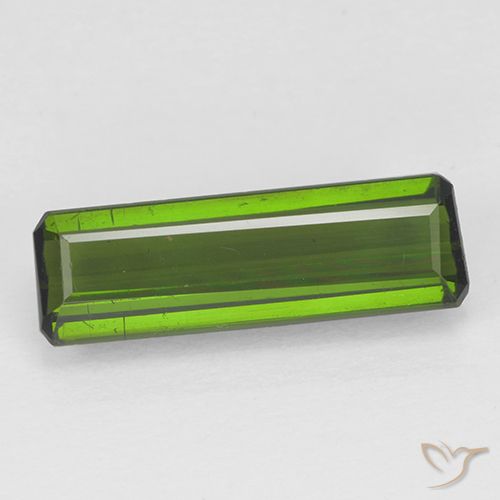 1.24ct Natural Earthy Green Tourmaline, Emerald Cut, VS