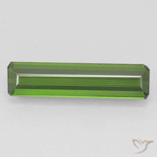 1.92ct Natural Dark Green Tourmaline, Emerald Cut, VVS-VS
