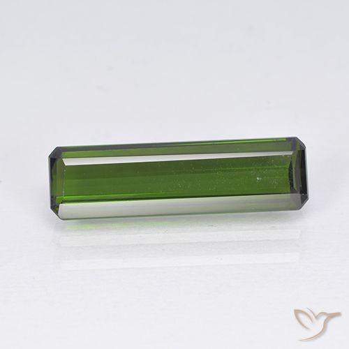 2.55ct Natural Seaweed Green Tourmaline, Emerald Cut, VVS-VS