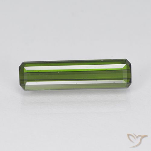1.77ct Natural Seaweed Green Tourmaline, Emerald Cut, VVS