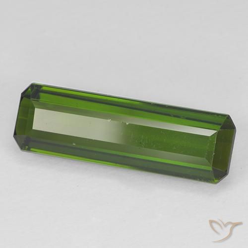 1.81 ct Green Tourmaline Stone, Natural Tourmaline in Octagon Step Cut Shape for Sale