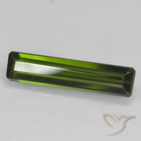 1.54 ct Green Tourmaline Stone, Natural Tourmaline in Octagon Step Cut Shape for Sale
