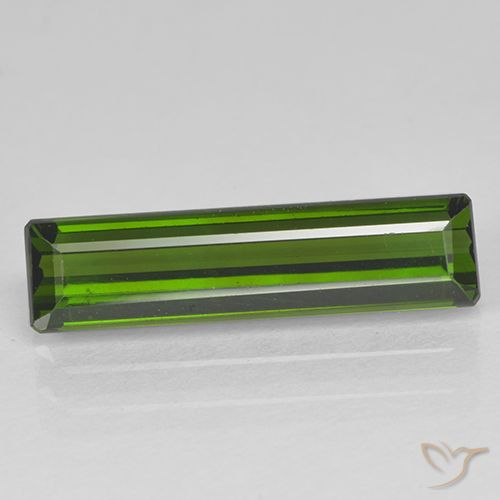 2.10ct Natural Dark Green Tourmaline, Emerald Cut, VVS-VS