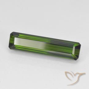 3.44 ct Green Tourmaline Stone, Natural Tourmaline in Octagon Step Cut Shape for Sale