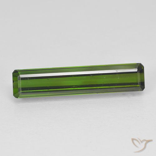 2.47ct Natural Dark Green Tourmaline, Emerald Cut, VVS-VS