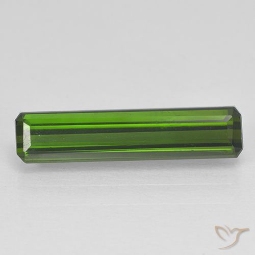 Seaweed Green Tourmaline Gem - 2.2ct Octagon Step Cut (ID: 503099)