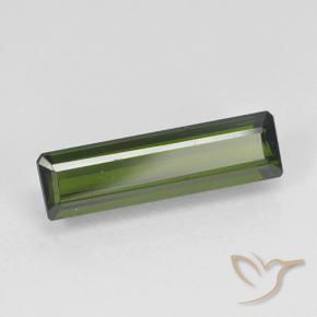 1.55 ct Green Tourmaline Stone, Natural Tourmaline in Octagon Step Cut Shape for Sale