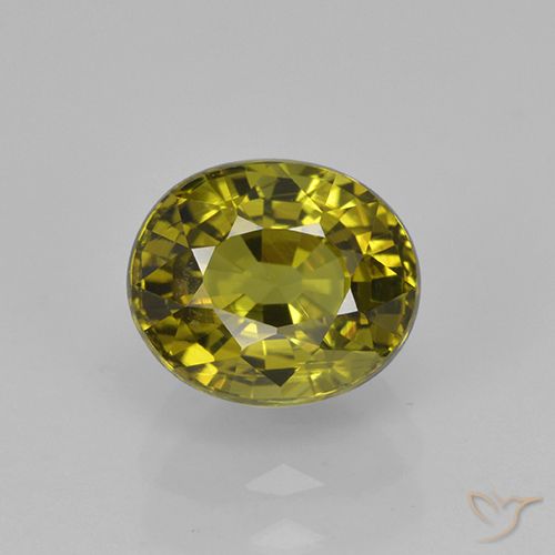 Turmalina Forma ovalada de 2 ct de Mozambique, Dimensión 7,6 x 6,5mm, Claridad vvs, Piedra preciosa natural No tratado, 1 pieza de Turmalina en color Verde terroso, Dureza Mohs de 7 - 7.5 Adecuado para joyas de uso diario, Piedra receptiva, Photo A