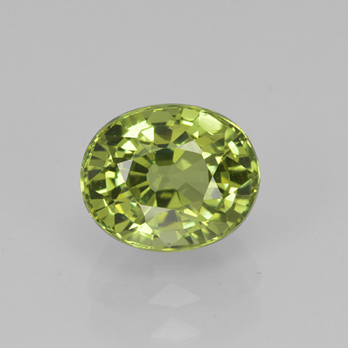 Medium Green Tourmaline Gem - 1.9ct Oval Facet (ID: 504010)