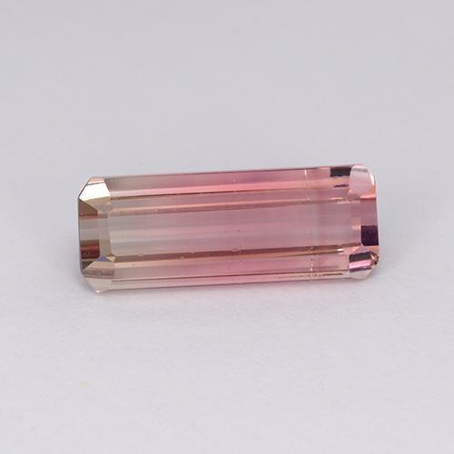 Zweifarbig Turmalin Edelstein - 2.9ct Octagon Stufenschliff (ID: 508536)