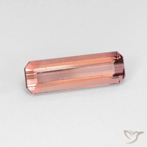 2.91ct Natural Orange Pink Tourmaline, Emerald Cut, VVS-VS