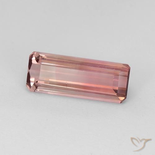 3.37ct Natural Orange Pink Tourmaline, Emerald Cut, VVS-VS