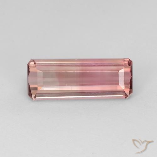 3.37 ct Pink Tourmaline Stone, Natural Tourmaline in Octagon Step Cut Shape for Sale