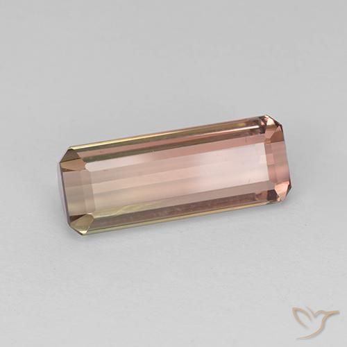 Tormalina 14,3 x 5,6mm bicolore Taglio ottagonale dal Mozambico, peso di 4,33 ct, gemma naturale non trattati in purezza VVS-VS, 1 pezzo Tormalina - Colore: Bi-Colore, durezza Mohs di 7 - 7,5 adatto per gioielli da indossare ogni giorno, Pietra portafortuna di ottobre, Photo A