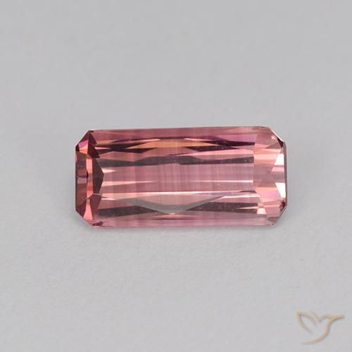 0.97ct Natural Dark Pink Tourmaline, Emerald Cut, VVS-VS