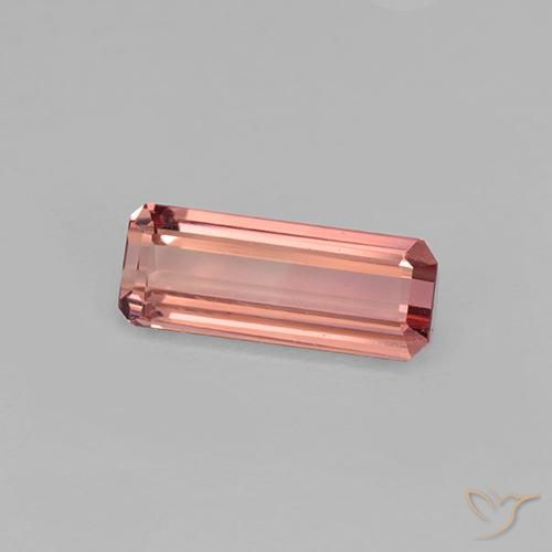 0.93ct Natural Reddish Pink Tourmaline, Emerald Cut, VVS-VS