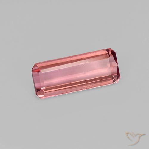 0.93ct طبيعي وردى خشب الورد تورمالين, ثمانى / قصة زمرد, VVS-VS, Photo A