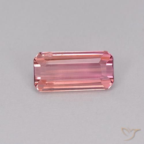 1.10ct Natural Hot Pink Tone Tourmaline, Emerald Cut, VS