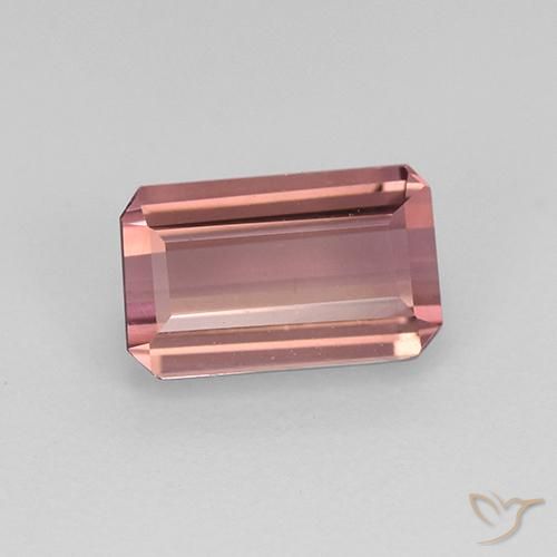 1.14ct Natural Medium Pink Tourmaline, Emerald Cut, VVS-VS