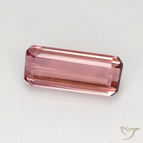 1.26ct Natural Fruit Punch Red Tourmaline, Emerald Cut, VVS
