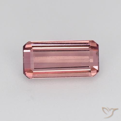 1.32ct Natural Laranja Rosa Turmalina, Corte Octógono / Esmeralda, VVS, Photo A