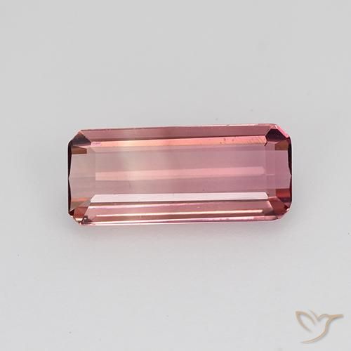 1.18ct Natural Medium Pink Tourmaline, Emerald Cut, VVS