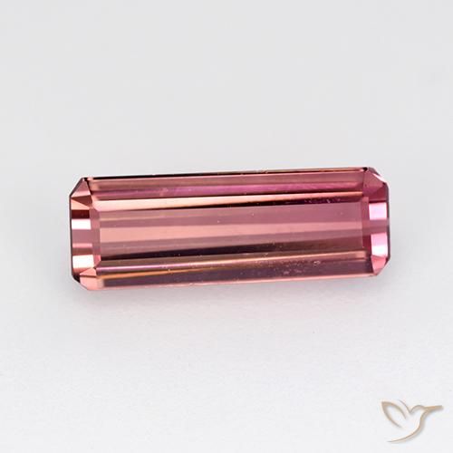 1.84ct Natural Dark Pink Tourmaline, Emerald Cut, VVS