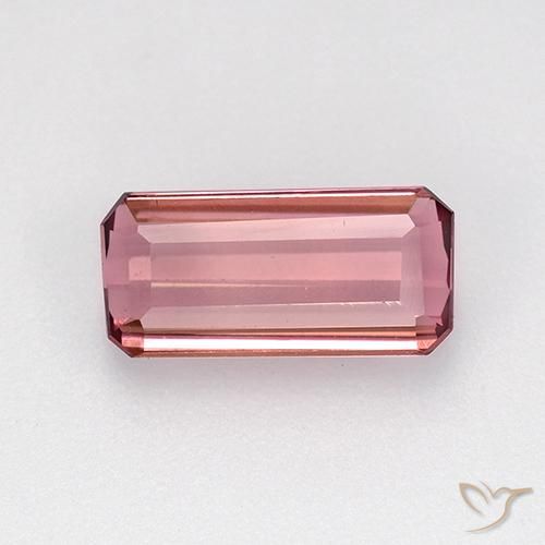 1.37ct Natural Intense Pink Tourmaline, Emerald Cut, VVS