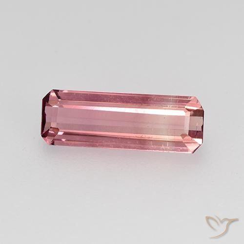 1.25ct Natural Light Hot Pink Tourmaline, Emerald Cut, VVS