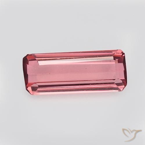 Tourmaline Rose intense Octogone / coupe Émeraude 0,99 ct du Mozambique, Dimension 9,6 x 3,9mm, Pierre gemme naturelle Non traité, pureté vvs, 1 pièce de tourmaline octagon step cut, dureté de Mohs de 7 à 7.5 convient aux bijoux de tous les jours, pierre de sagesse, Pierre du zodiaque Balance, Photo A