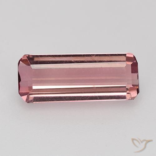 1.60ct Natural Medium Pink Tourmaline, Emerald Cut, VVS