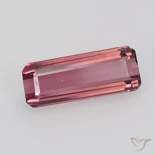 1.56 ct Pink Tourmaline Stone, Natural Tourmaline in Octagon Step Cut Shape for Sale