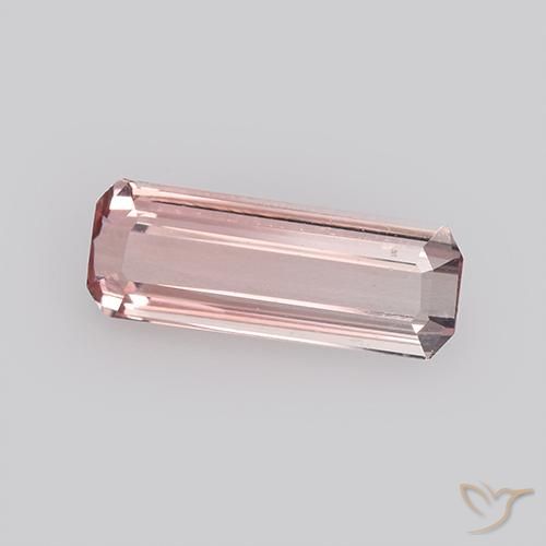 1.17ct Natural Light Bubblegum Pink Tourmaline, Emerald Cut, VVS