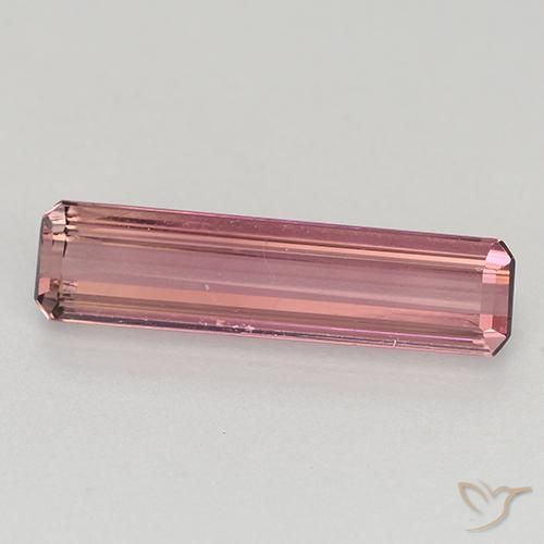 1.24ct Natural Dark Pink Tourmaline, Emerald Cut, VVS-VS