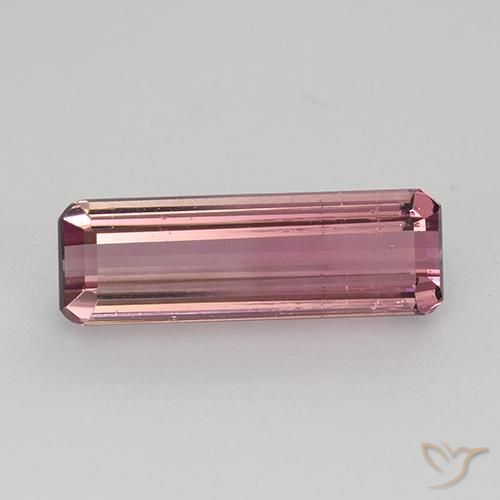 1.70ct Natural Reddish Pink Tourmaline, Emerald Cut, VS