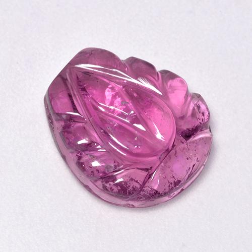 Púrpura oscuro Turmalina Gema - 3.3ct Hoja tallada (ID: 521265)