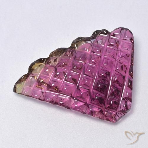 8.17 ct Purple Tourmaline, 18.5 x 14.5 mm Carved From Mozambique, Photo A