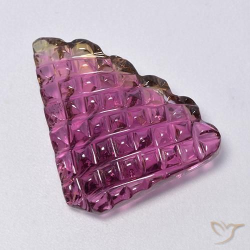 8.17 ct Purple Tourmaline Stone, Natural Tourmaline in Fancy Carving Shape for Sale