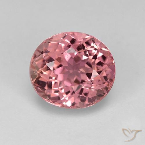 Turmalina Rosa Forma ovalada de 8 x 7,1mm de Mozambique, peso de 2.02 ct, piedra preciosa natural No tratado en claridad VS, Turmalina de 1 pieza - Color: Rosado Bubblegum, dureza Mohs de 7 - 7.5 Adecuado para joyas de uso diario, Piedra receptiva, Photo A
