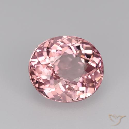 2.18 ct Pink Tourmaline Stone, Natural Tourmaline in Oval Portuguese-Cut Shape for Sale