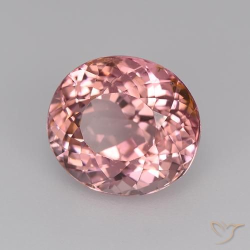 2.57 ct Pink Tourmaline Stone, Natural Tourmaline in Oval Facet Shape for Sale